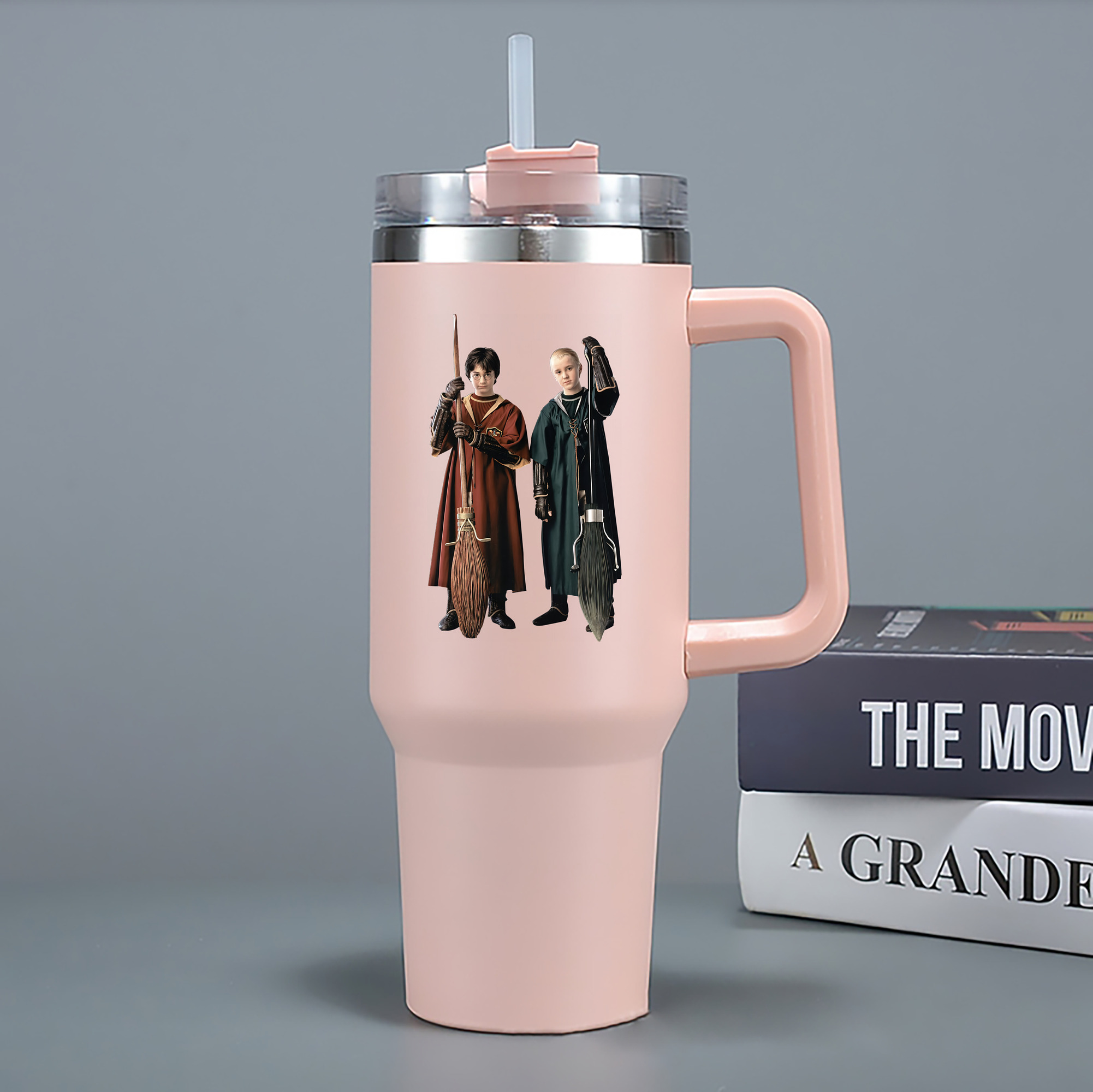 （画像用） Harry Potter ハリー・ポッターシリーズ 1200mL車用タンブラー - クリスタルステッカー（プラスチックストロー付き）